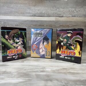 Shonen Jump Naruto‎ Uncut Box Set 3 4 Shippuden 11 DVD Bundle Anime Lot of 3
